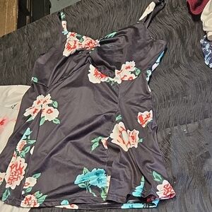 Floral Black Camisole Top (3)
